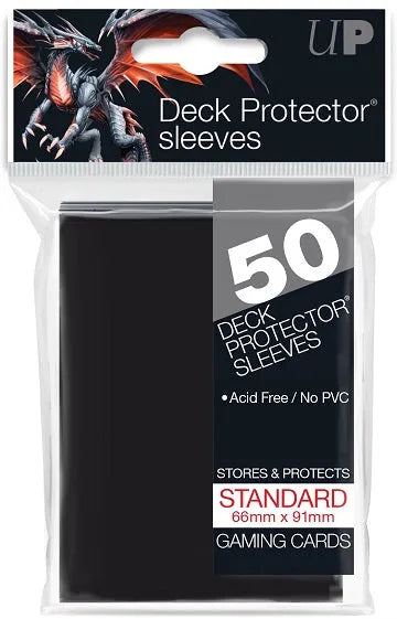 Ultra Pro | Pro-Gloss Black Deck Protector Sleeves (50CT) - Emmett's ToyStop