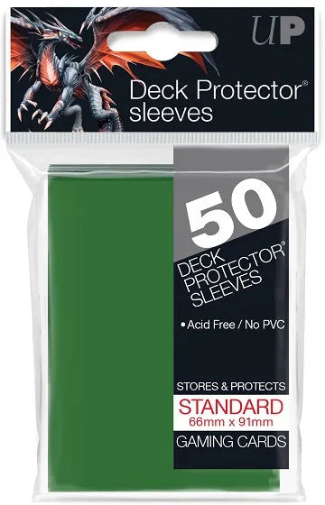 Ultra Pro | Pro-Gloss Green Deck Protector Sleeves (50CT) - Emmett's ToyStop