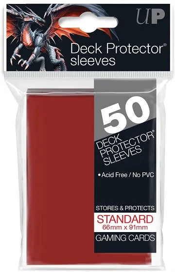 Ultra Pro | Pro-Gloss Red Deck Protector Sleeves (50CT) - Emmett's ToyStop