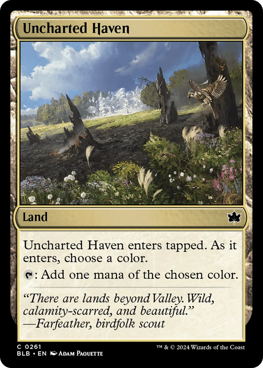 Uncharted Haven (BLB-261) - [Bloomburrow] Foil - Emmett's ToyStop