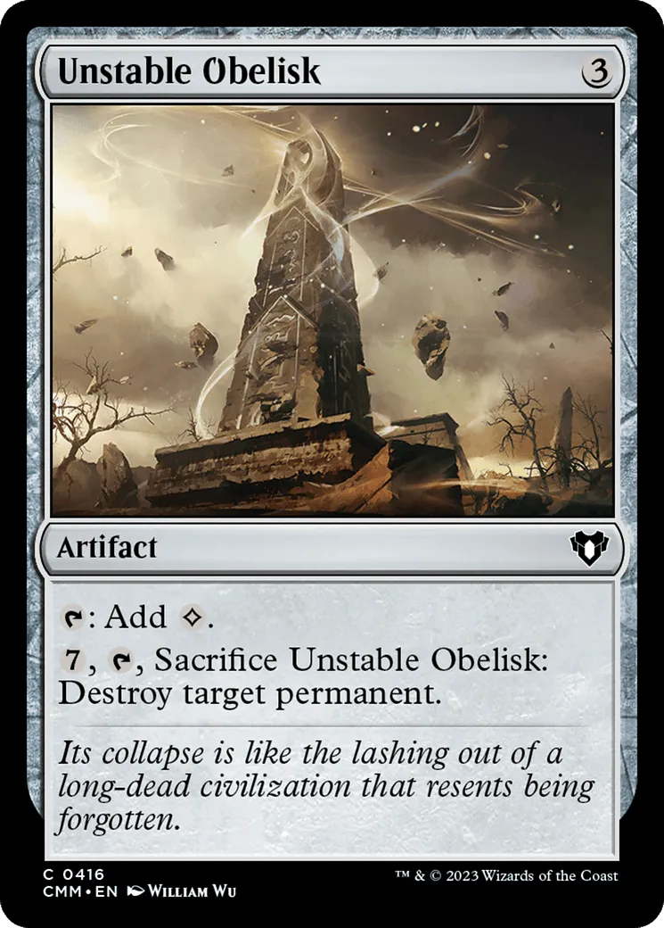 Unstable Obelisk [Commander Masters] - Emmett's ToyStop