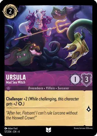 Ursula - Mad Sea Witch (57/204) Cold Foil - Ursulas Return - Emmett's ToyStop