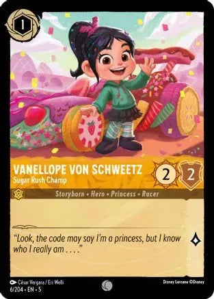 Vanellope von Schweetz - Sugar Rush Champ (6/204) Cold Foil - Shimmering Skies - Emmett's ToyStop