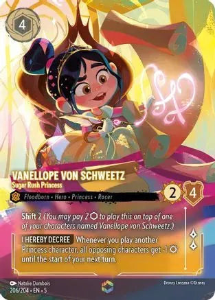 Vanellope von Schweetz - Sugar Rush Princess (Enchanted) (206/204) Holofoil - Shimmering Skies - Emmett's ToyStop