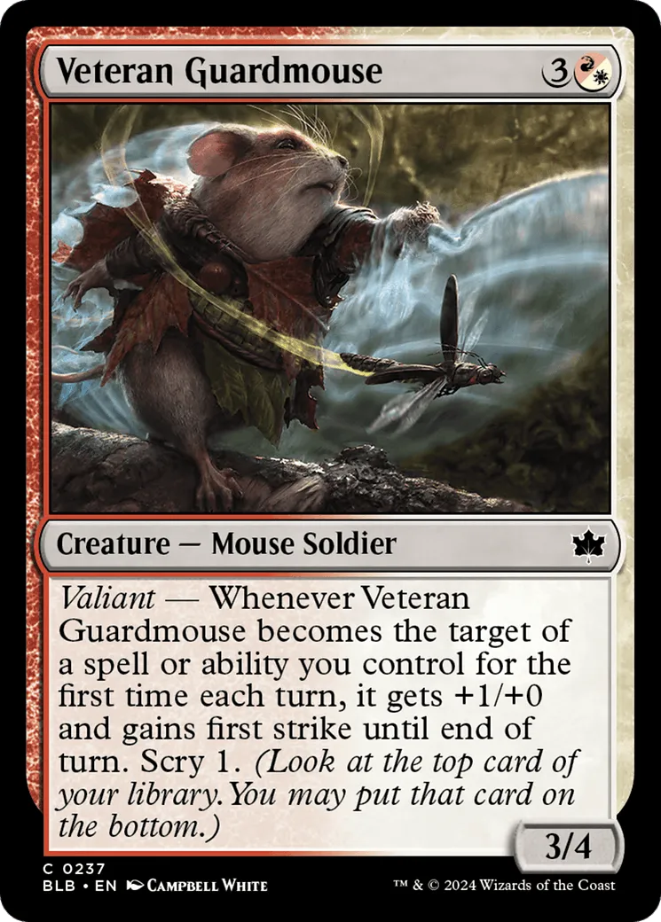 Veteran Guardmouse (BLB-237) - [Bloomburrow] - Emmett's ToyStop