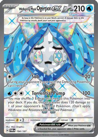 Wellspring Mask Ogerpon ex 194/167 - SV06 Twilight Masquerade Holofoil - Emmett's ToyStop