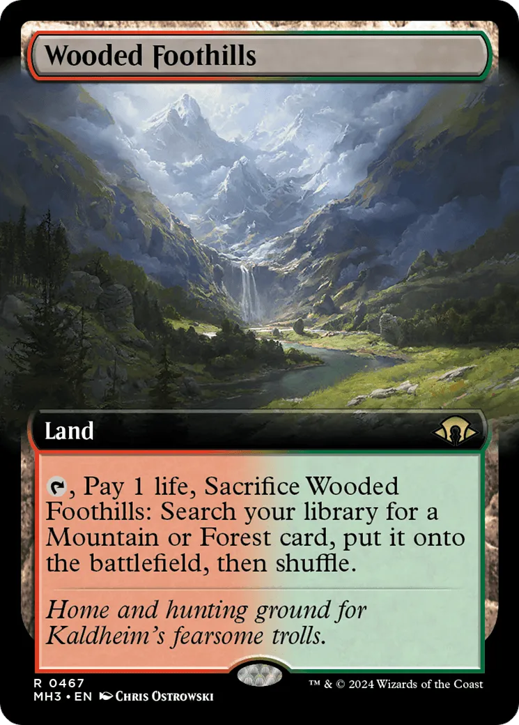 Wooded Foothills (MH3-467) - [Modern Horizons 3]: (Extended Art) - Emmett's ToyStop