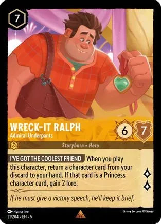 Wreck-It Ralph - Admiral Underpants (21/204) Cold Foil - Shimmering Skies - Emmett's ToyStop