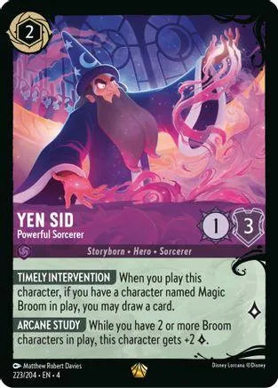 Yen Sid - Powerful Sorcerer (223/204) (223/204) Cold Foil - Ursulas Return - Emmett's ToyStop