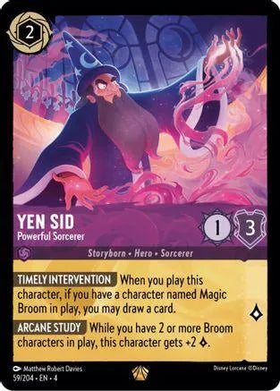 Yen Sid - Powerful Sorcerer (59/204) Cold Foil - Ursulas Return - Emmett's ToyStop