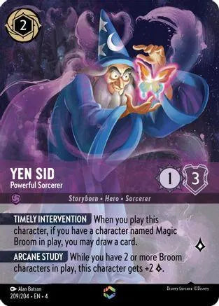 Yen Sid - Powerful Sorcerer (Enchanted) (209/204) Holofoil - Ursulas Return - Emmett's ToyStop