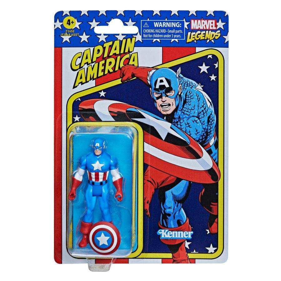 Marvel Legends Retro 375 Collection Captain America Action Figure - Emmett's ToyStop