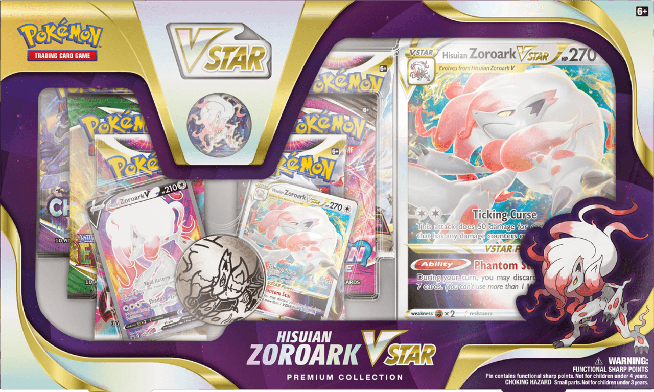 Pokémon TCG: Hisuian Zoroark VSTAR Premium Collection - Emmett's ToyStop