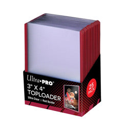 Ultra PRO | 3" x 4" Red Border Toploaders (25ct)