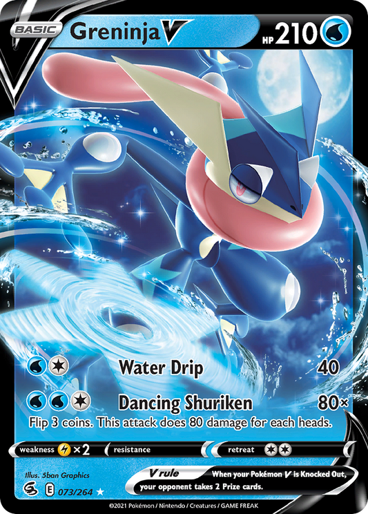 Greninja V (073/264) (Deck d'introduction) [Épée et Bouclier : Fusion Strike] 
