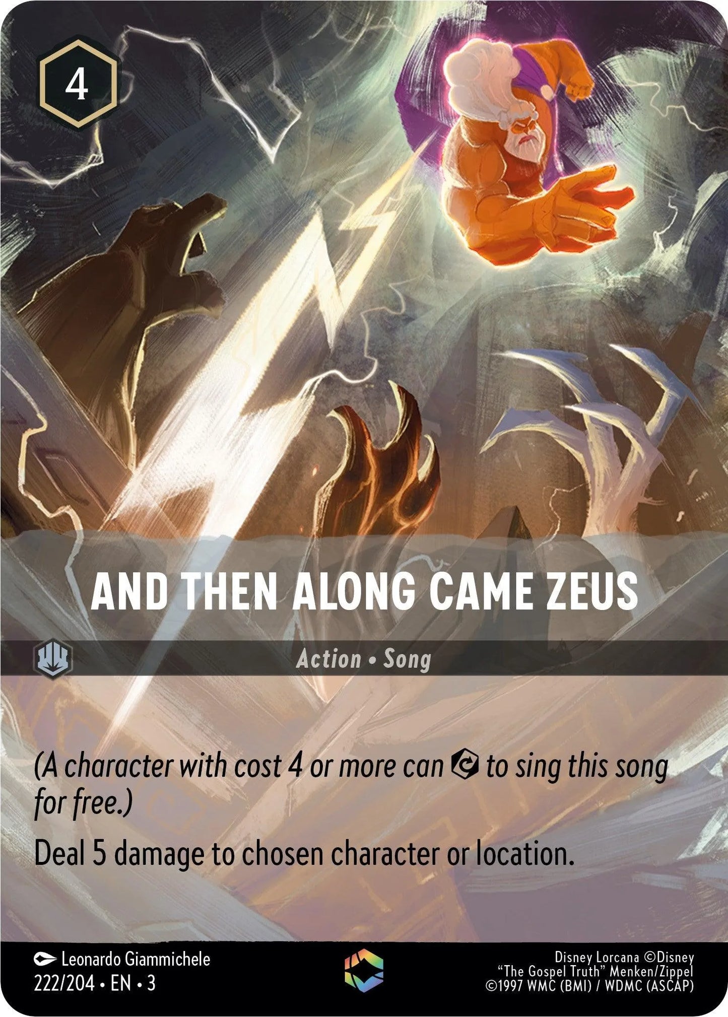 And Then Along Came Zeus (Alternate Art) (222/204) [Into the Inklands] - Emmett's ToyStop