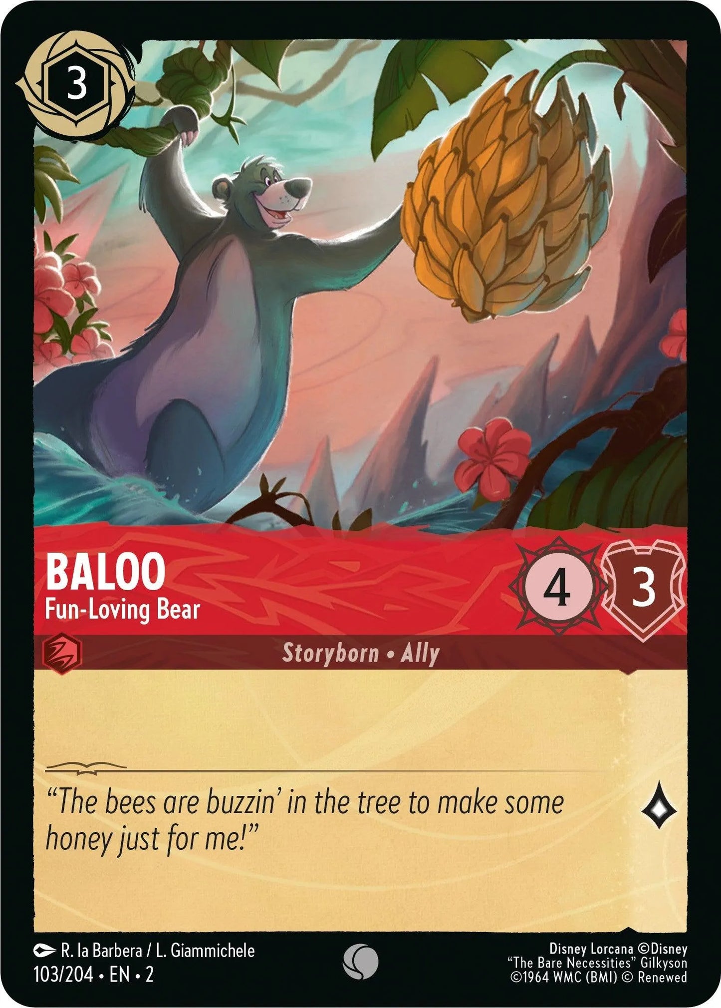 Baloo - Fun-Loving Bear (103/204) [Rise of the Floodborn] - Emmett's ToyStop