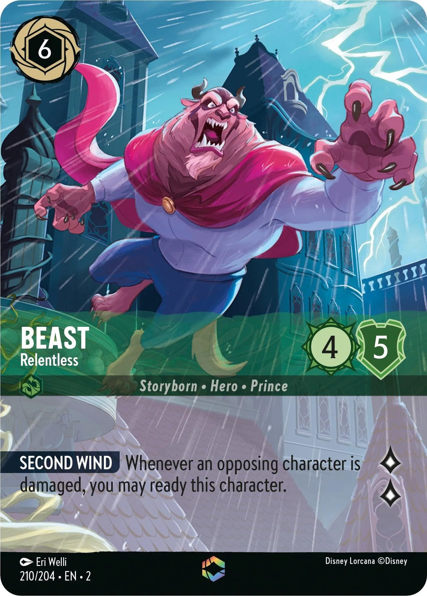 Beast - Relentless (Alternate Art) (210/204) [Rise of the Floodborn] - Emmett's ToyStop