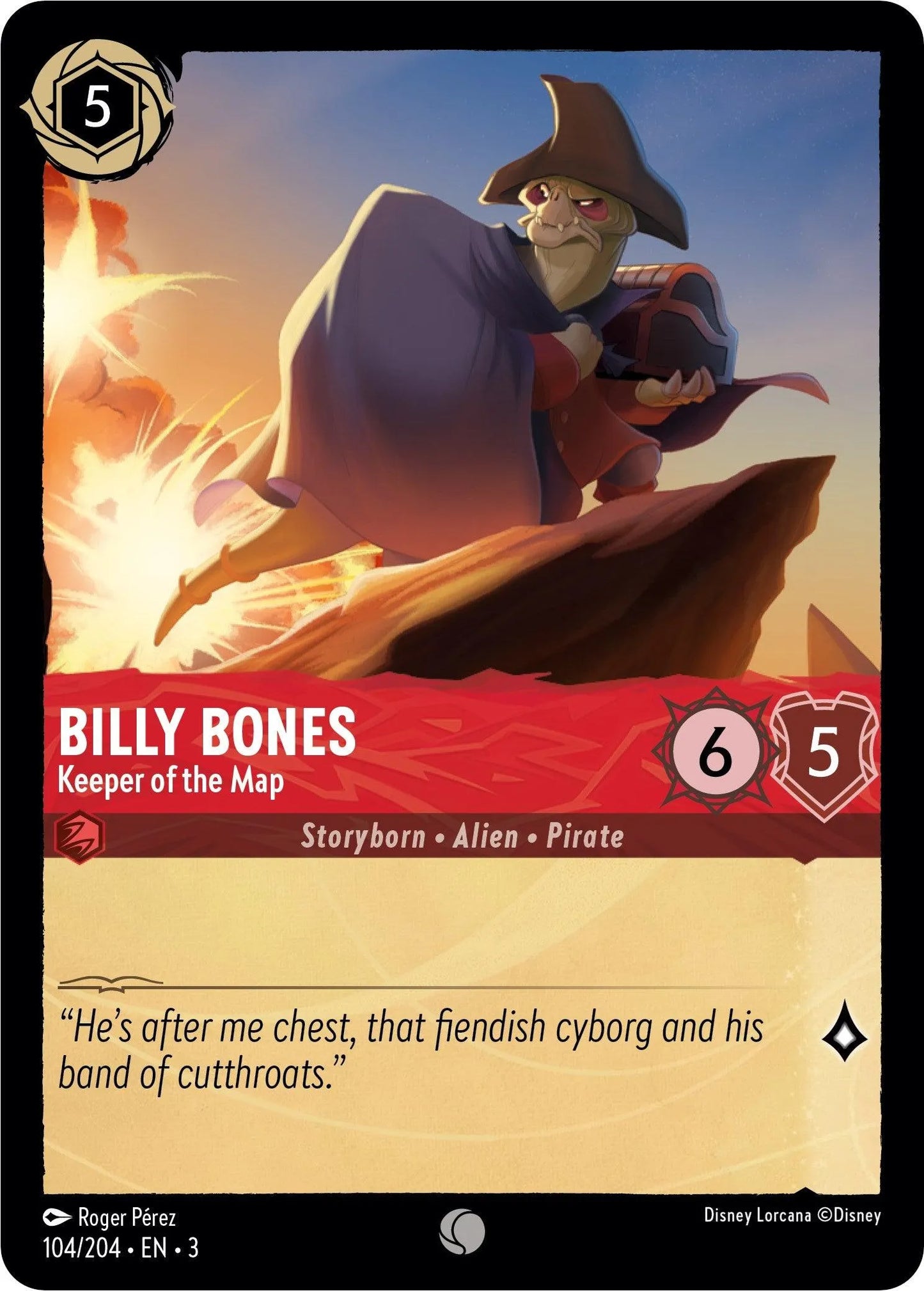 Billy Bones - Keeper of the Map (104/204) [Into the Inklands] - Emmett's ToyStop