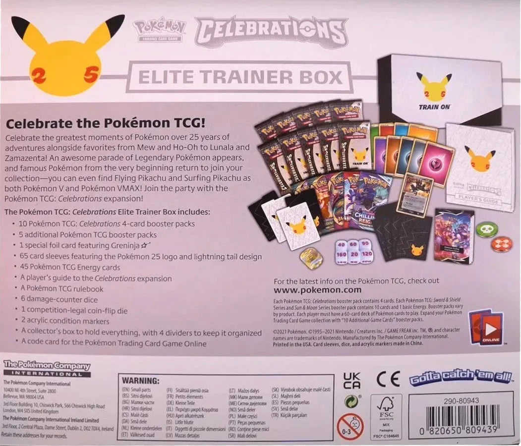 Celebrations: 25th Anniversary - Elite Trainer Box - Emmett's ToyStop