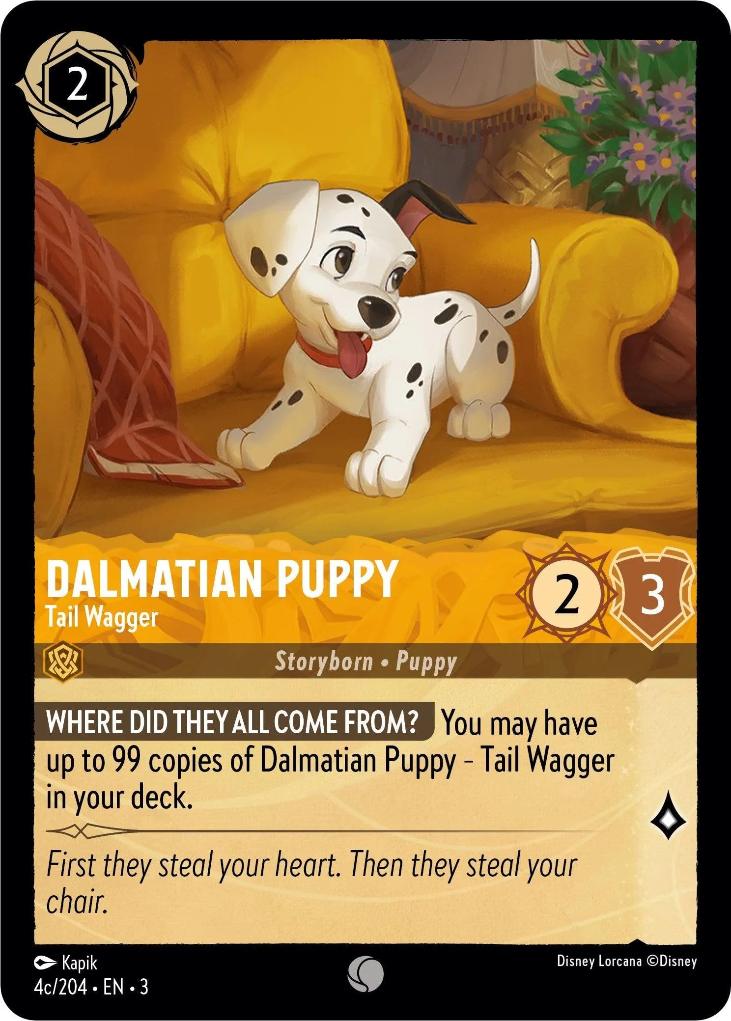 Dalmatian Puppy - Tail Wagger (4c) (4c/204) [Into the Inklands] - Emmett's ToyStop