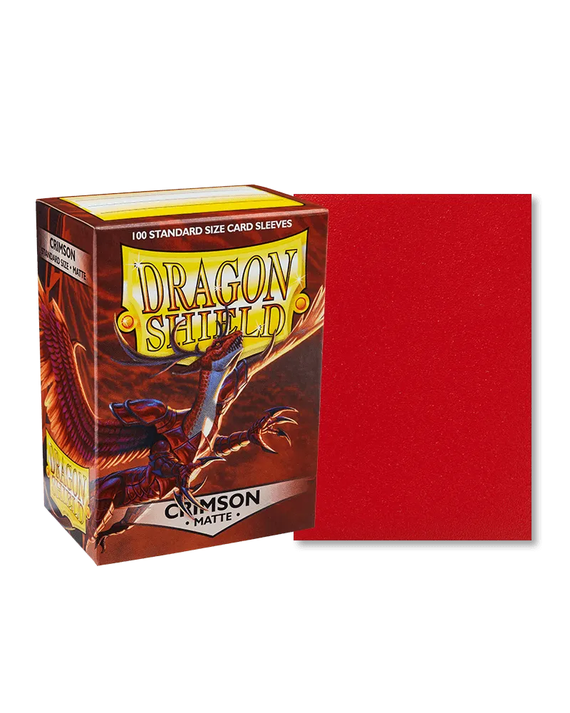 Dragon Shield - 100ct Standard Size - Matte Crimson - Emmett's ToyStop