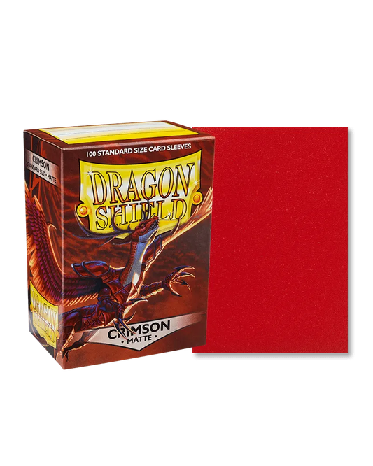 Dragon Shield - 100ct Standard Size - Matte Crimson - Emmett's ToyStop