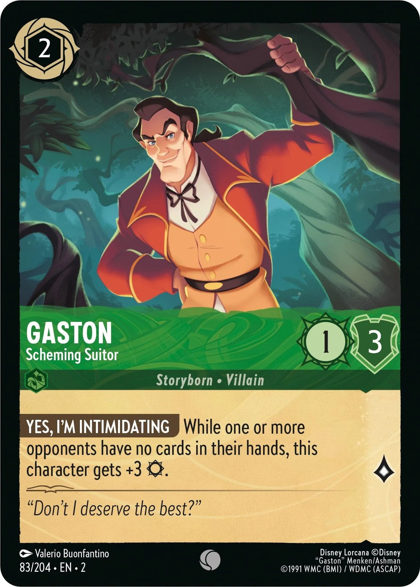 Gaston - Scheming Suitor (83/204) [Rise of the Floodborn] - Emmett's ToyStop