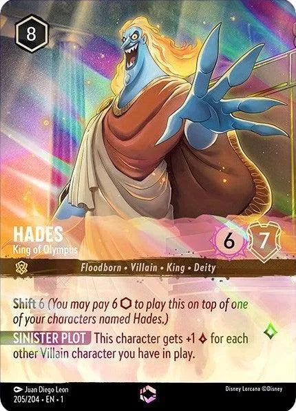 Hades - King of Olympus (Alternate Art) (205/204) [The First Chapter] - Emmett's ToyStop