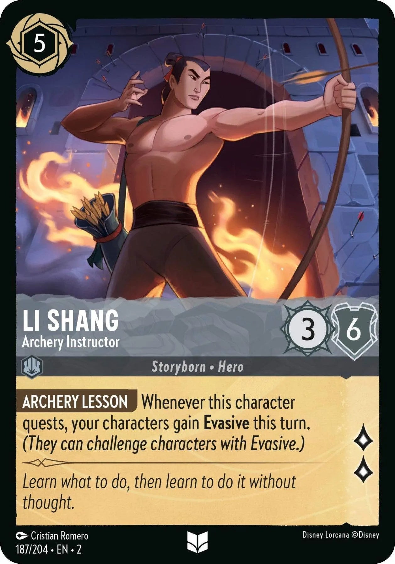 Li Shang - Archery Instructor (187/204) [Rise of the Floodborn] - Emmett's ToyStop