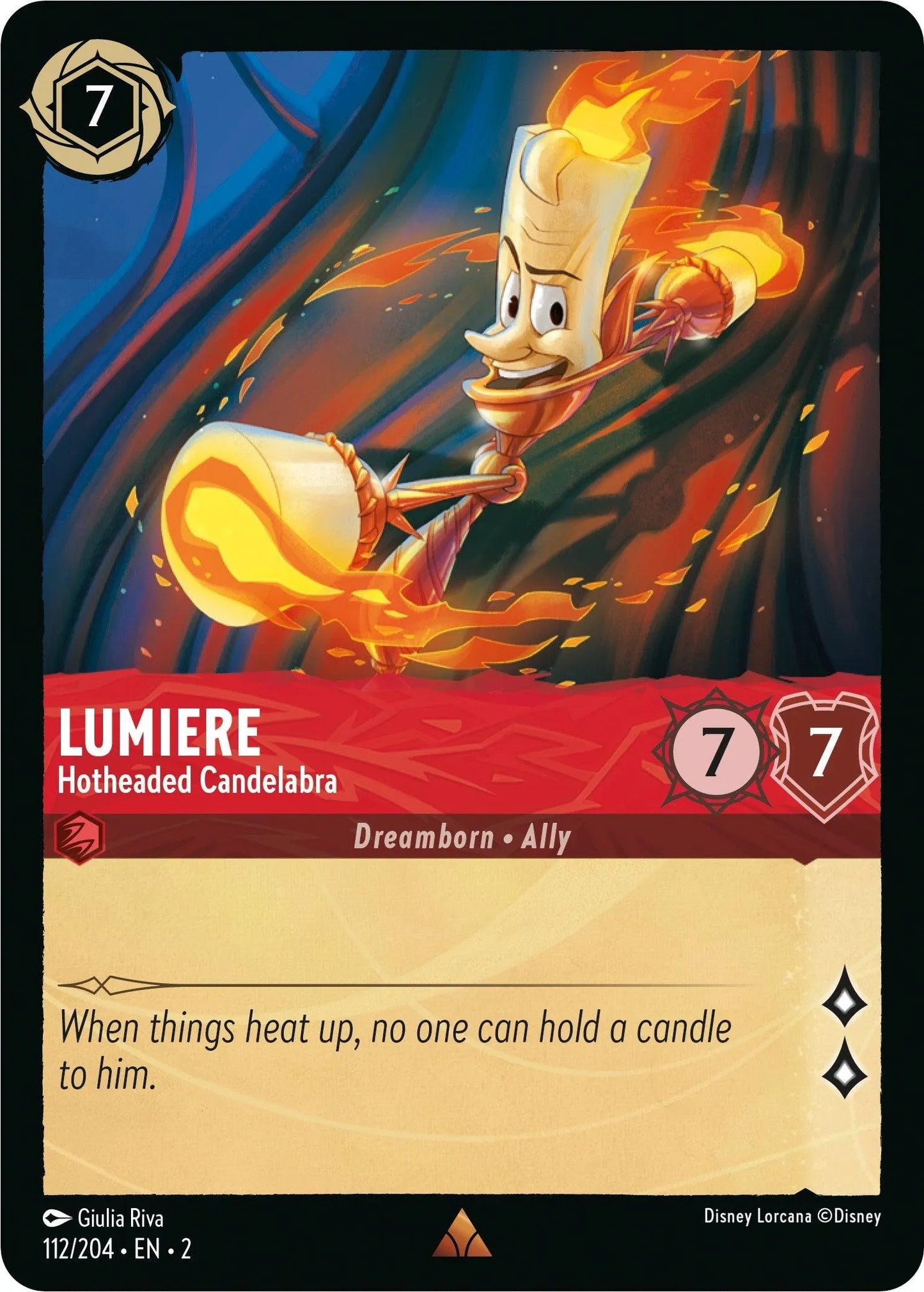 Lumiere - Hotheaded Candelabra (112/204) [Rise of the Floodborn] - Emmett's ToyStop