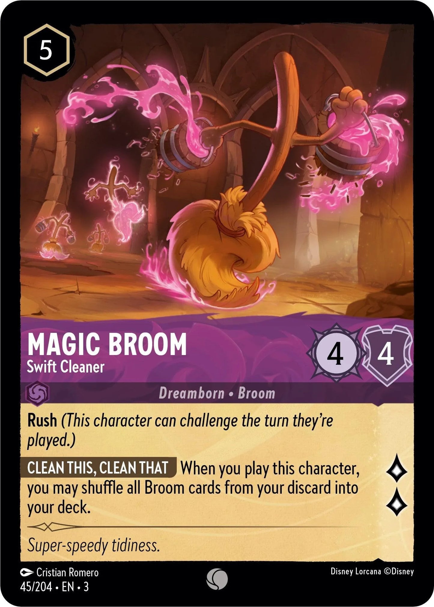 Magic Broom - Swift Cleaner (45//204) [Into the Inklands] - Emmett's ToyStop