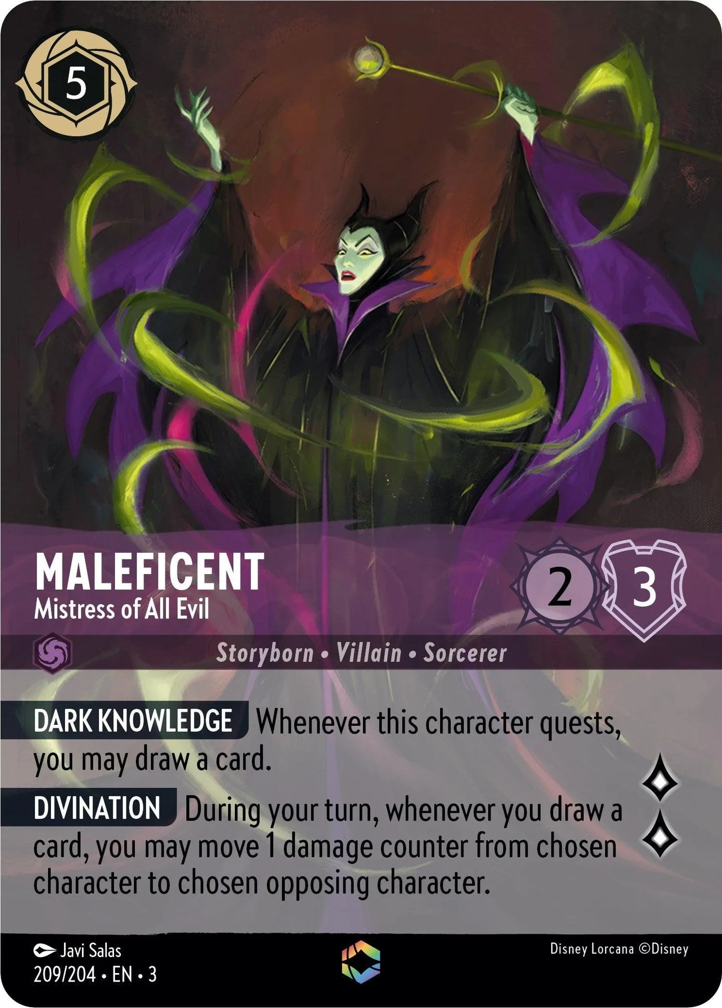 Maleficent - Mistress of All Evil (Alternate Art) (209/204) [Into the Inklands] - Emmett's ToyStop