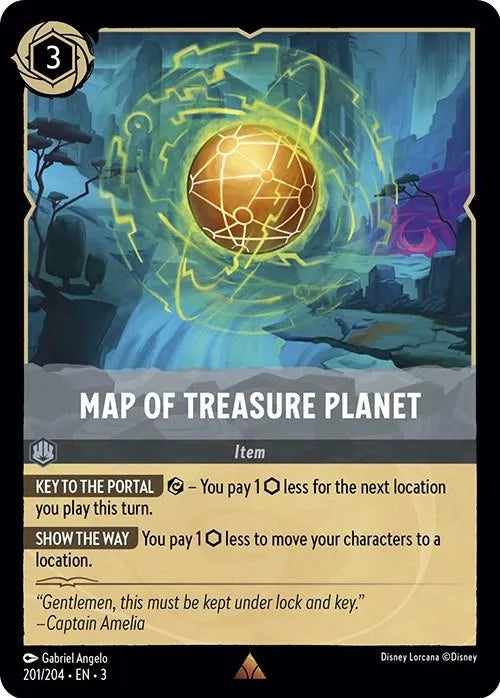 Map of Treasure Planet (201/204) [Into the Inklands] - Emmett's ToyStop