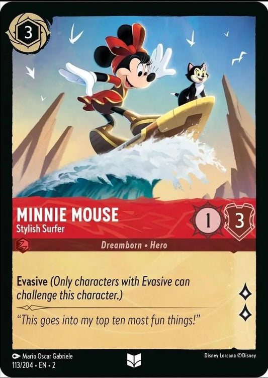 Minnie Mouse - Stylish Surfer (113/204) [Rise of the Floodborn] - Emmett's ToyStop