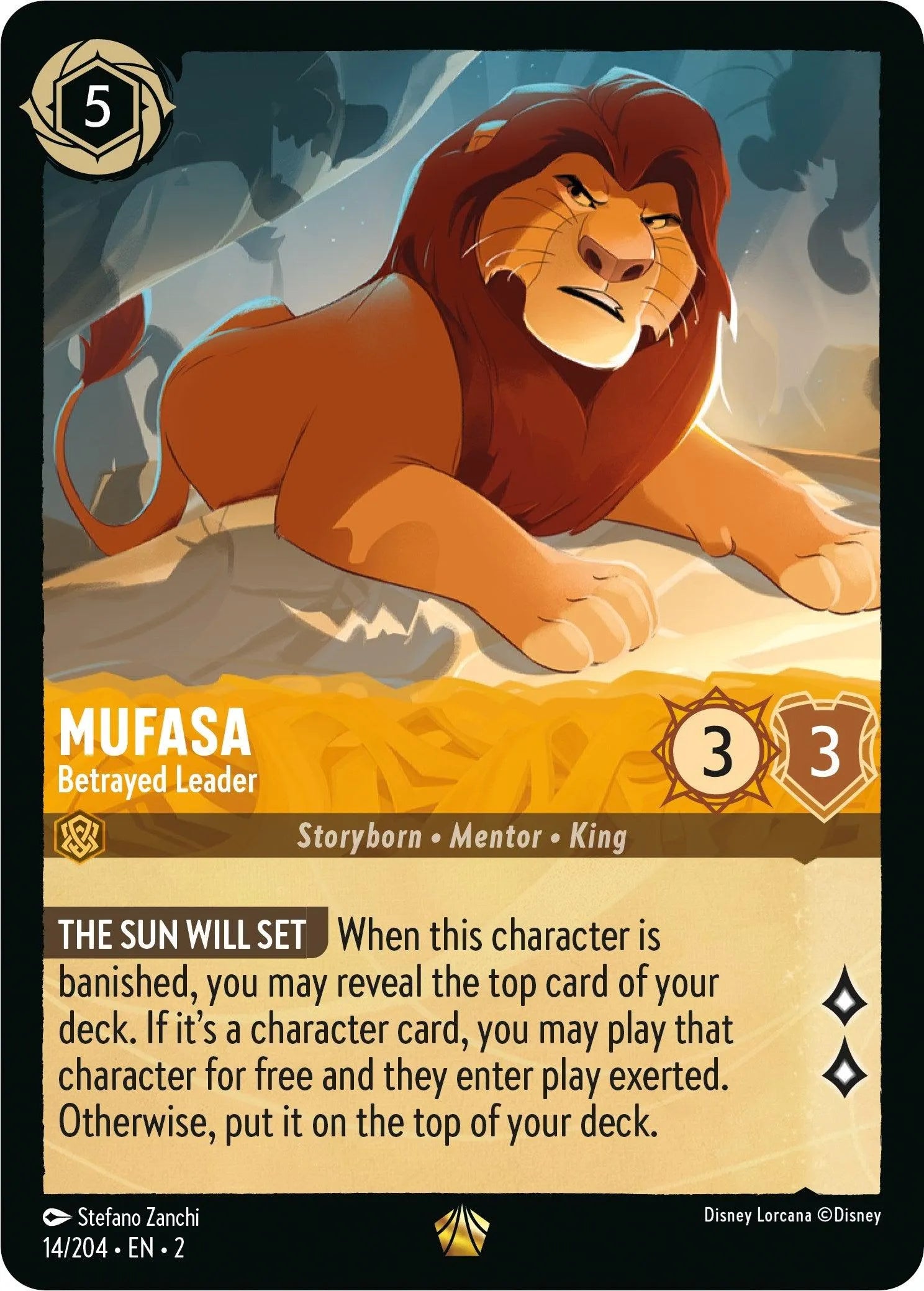 Mufasa - Betrayed Leader (14/204) [Rise of the Floodborn] - Emmett's ToyStop