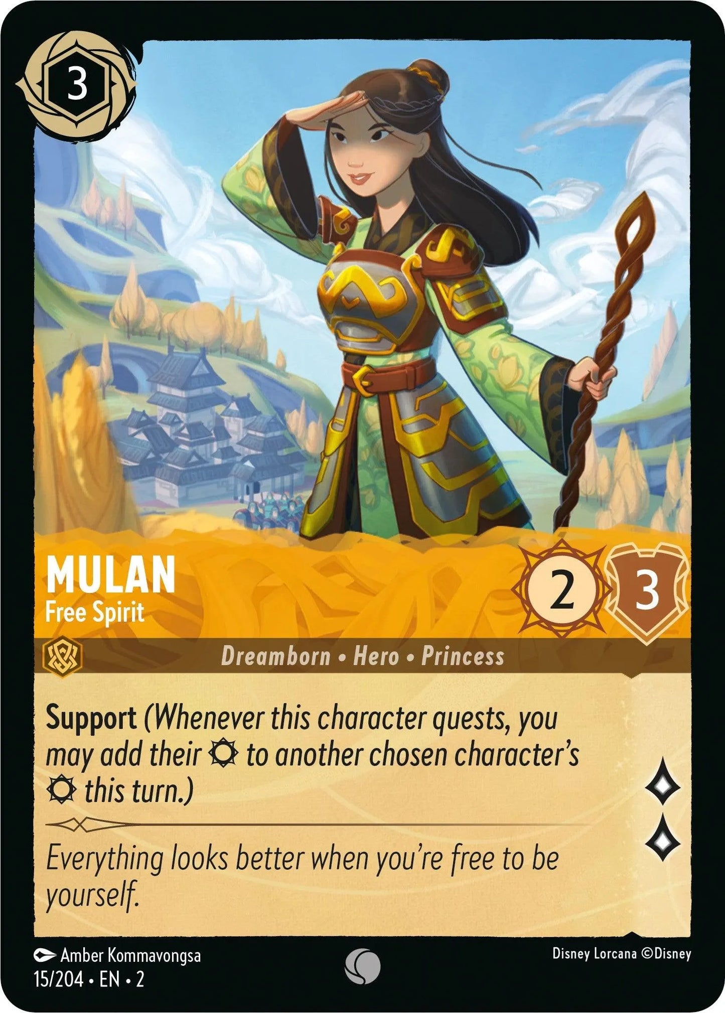 Mulan - Free Spirit (15/204) [Rise of the Floodborn] - Emmett's ToyStop