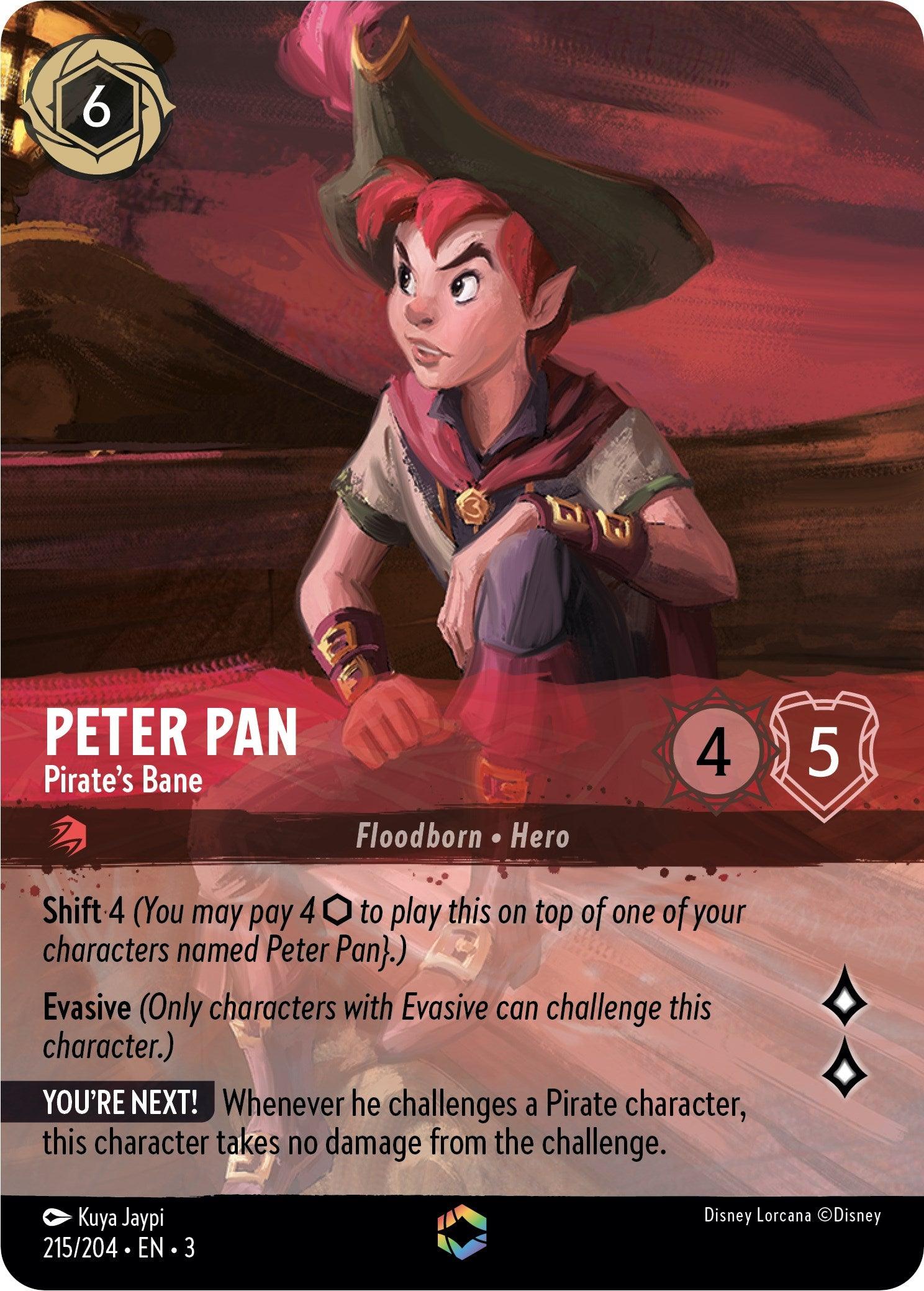 Peter Pan - Pirate's Bane (Alternate Art) (215/204) [Into the Inklands] - Emmett's ToyStop