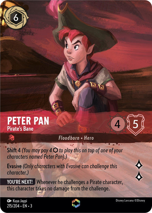 Peter Pan - Pirate's Bane (Alternate Art) (215/204) [Into the Inklands] - Emmett's ToyStop