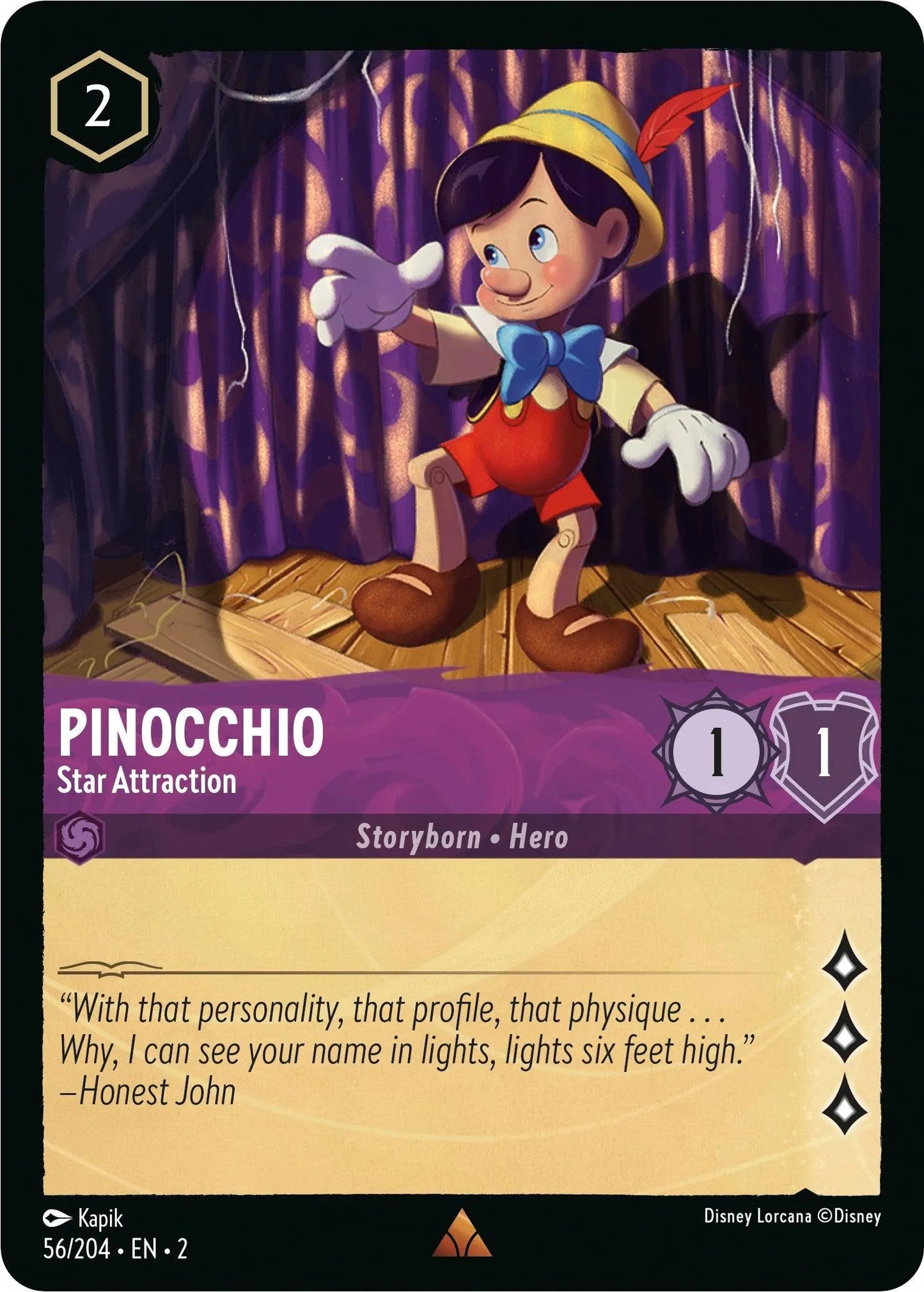 Pinocchio - Star Attraction (56/204) [Rise of the Floodborn] - Emmett's ToyStop