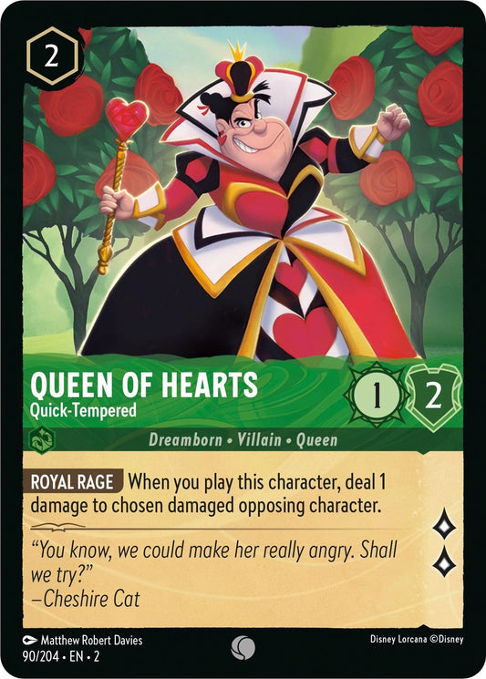 Queen of Hearts - Quick-Tempered (90/204) [Rise of the Floodborn] - Emmett's ToyStop