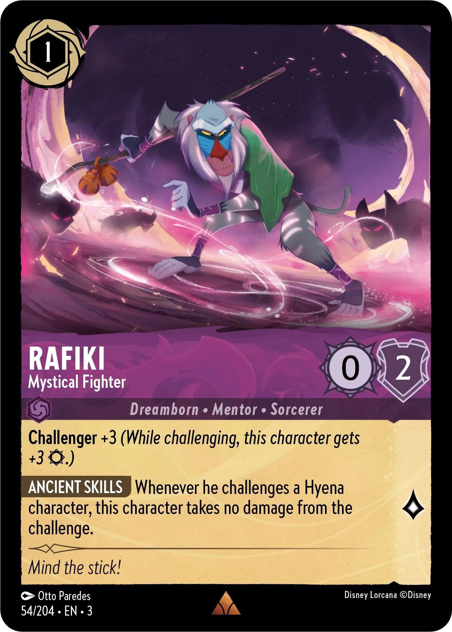 Rafiki - Mystical Fighter (54//204) [Into the Inklands] - Emmett's ToyStop