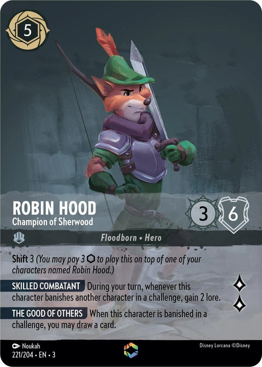 Robin Hood - Champion of Sherwood (Alternate Art) (221/204) [Into the Inklands] - Emmett's ToyStop