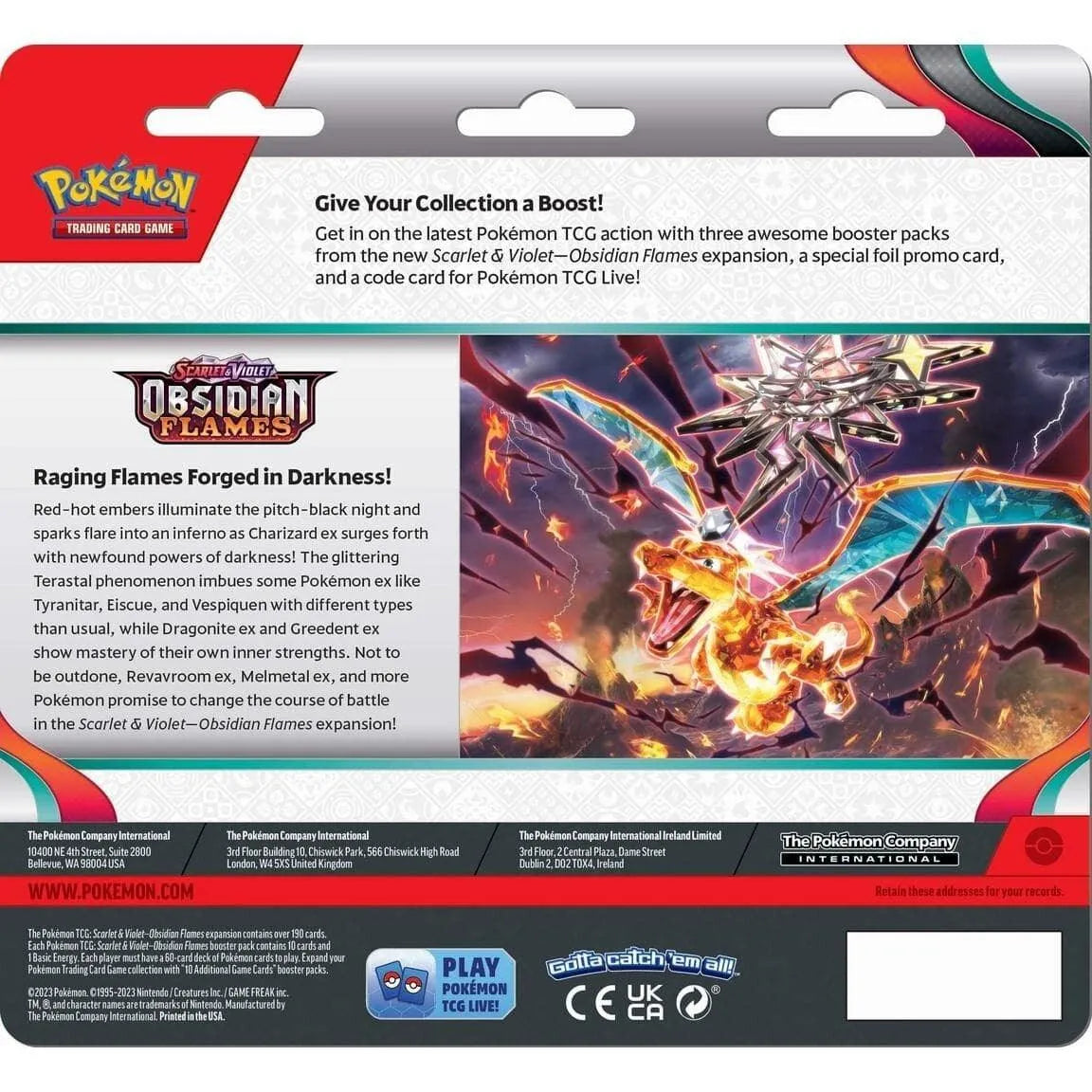 Scarlet & Violet: Obsidian Flames - 3-Pack Blisters (Eevee) - Emmett's ToyStop
