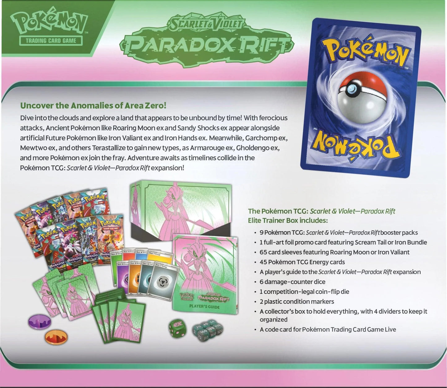 Scarlet & Violet: Paradox Rift - Elite Trainer Box (Iron Valiant) - Emmett's ToyStop