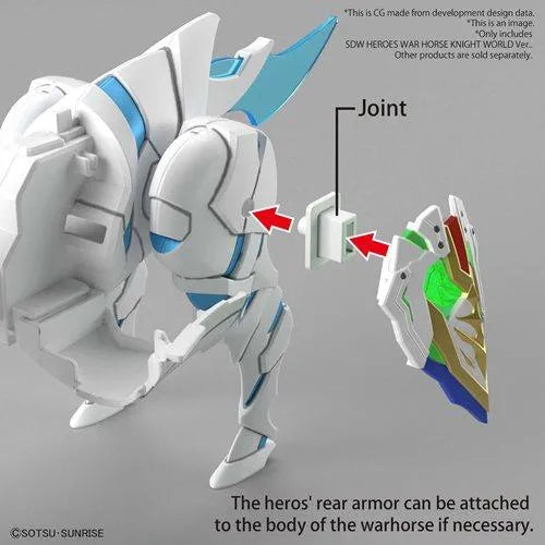 SD Gundam World Heroes Knight World War Horse Version Model Kit - Emmett's ToyStop