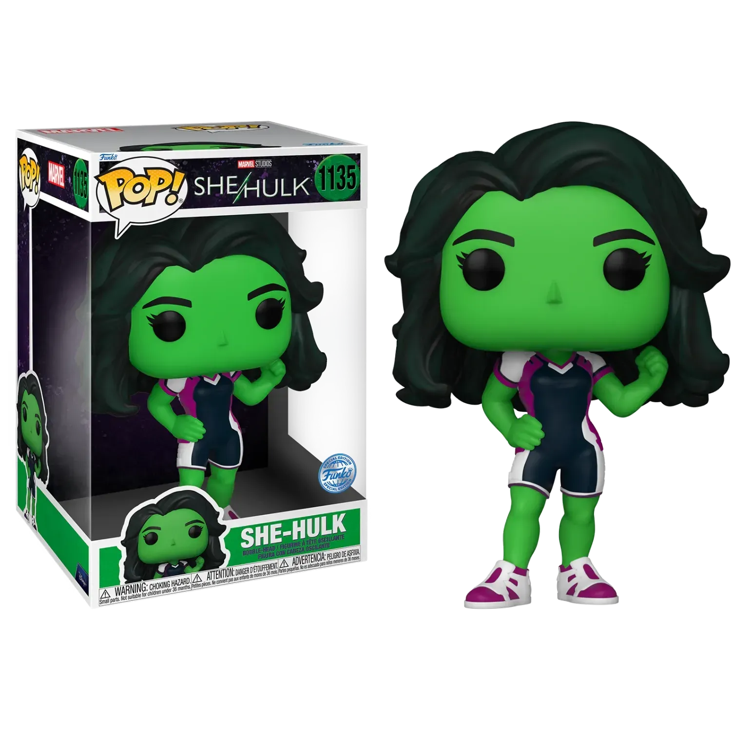 SHE-HULK # 1135 - POP! VINYL BOBBLE-HEAD OF SHE-HULK (10 INCH) - Emmett's ToyStop