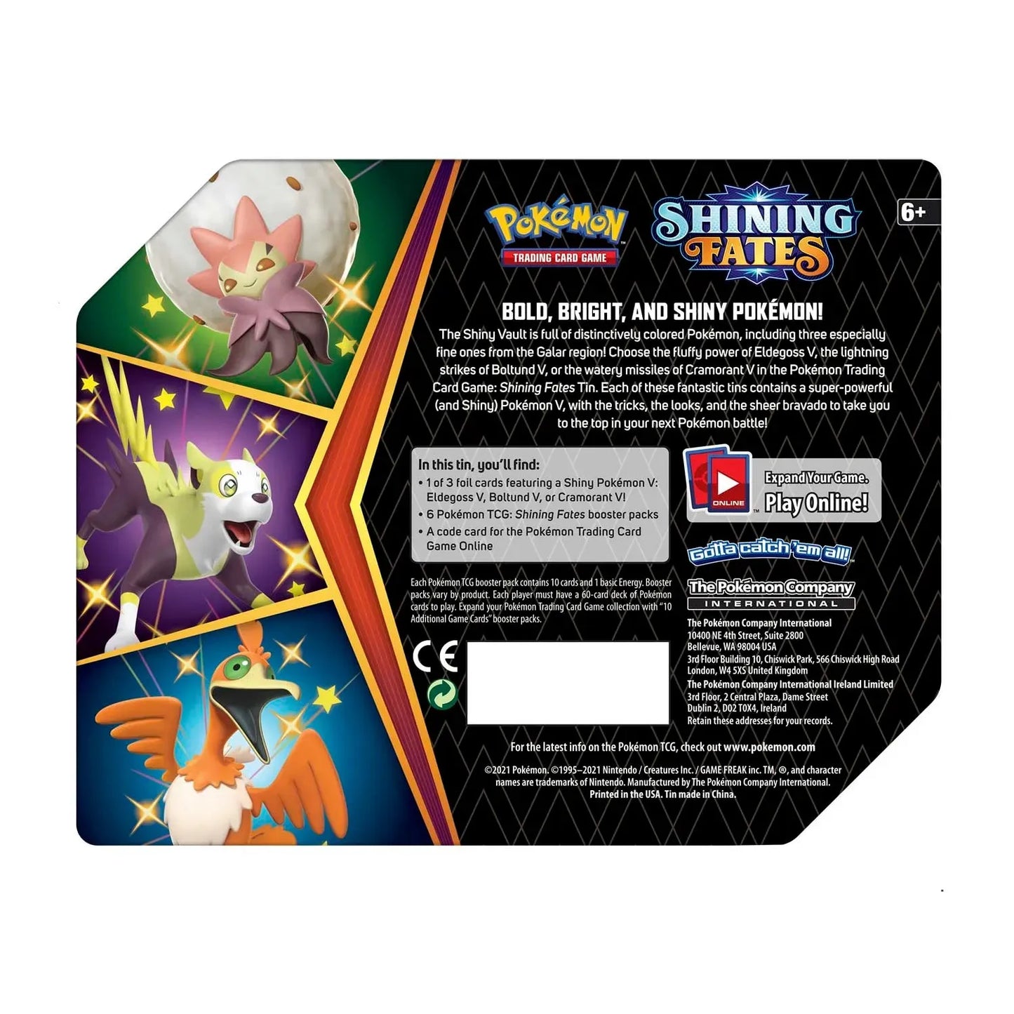 Shining Fates - Collector's Tin (Boltund V) - Emmett's ToyStop