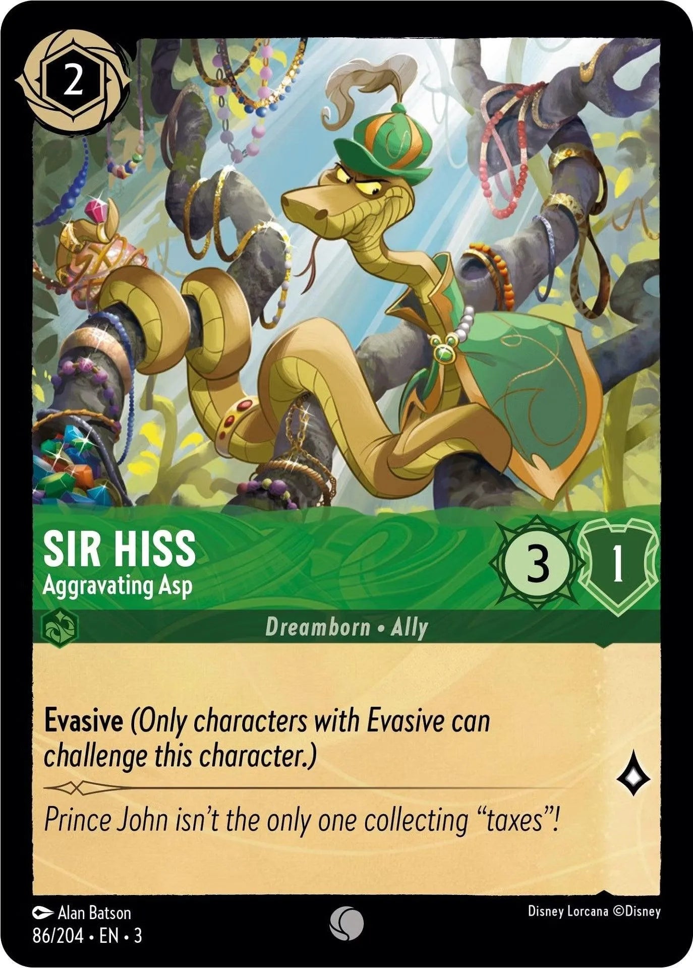 Sir Hiss - Aggravating Asp (86/204) [Into the Inklands] - Emmett's ToyStop