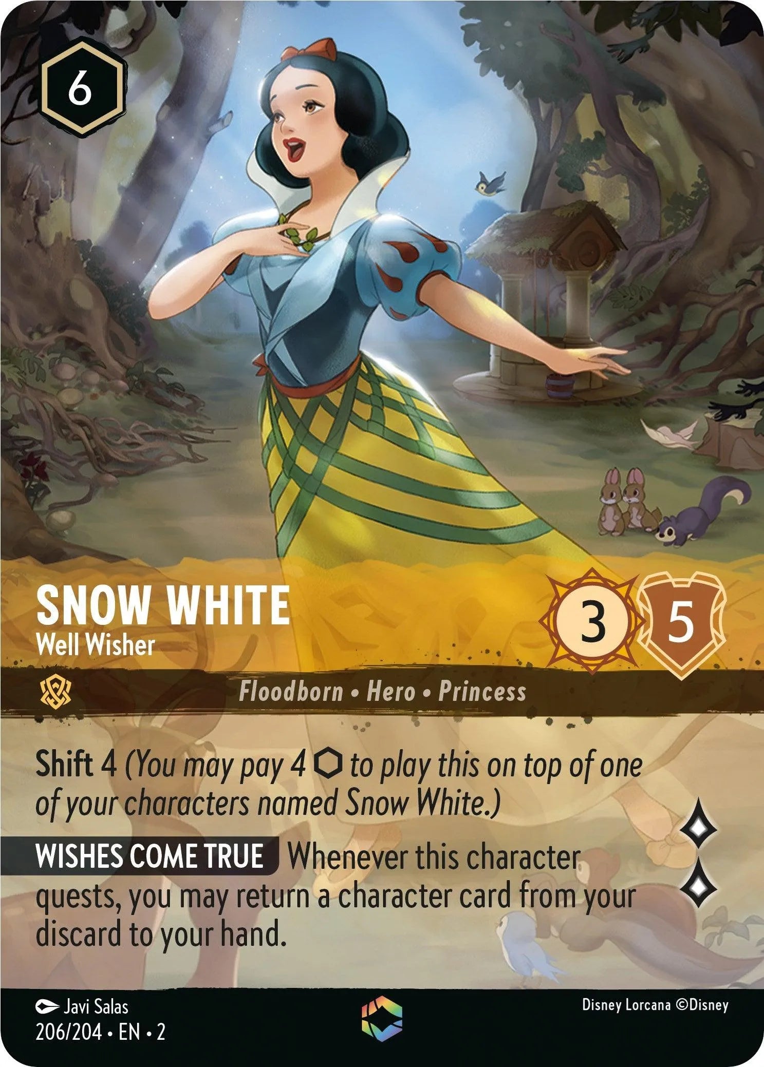 Snow White - Well Wisher (Alternate Art) (206/204) [Rise of the Floodborn] - Emmett's ToyStop